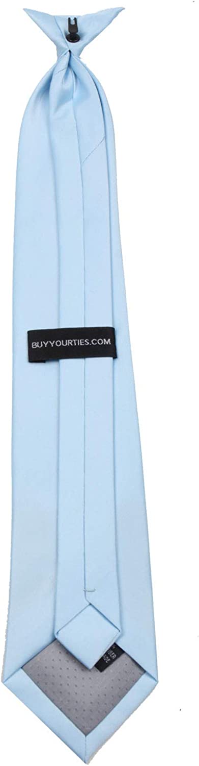 Mens Solid Color Clip On Easy to Remove Clip Necktie Ties - Image 4